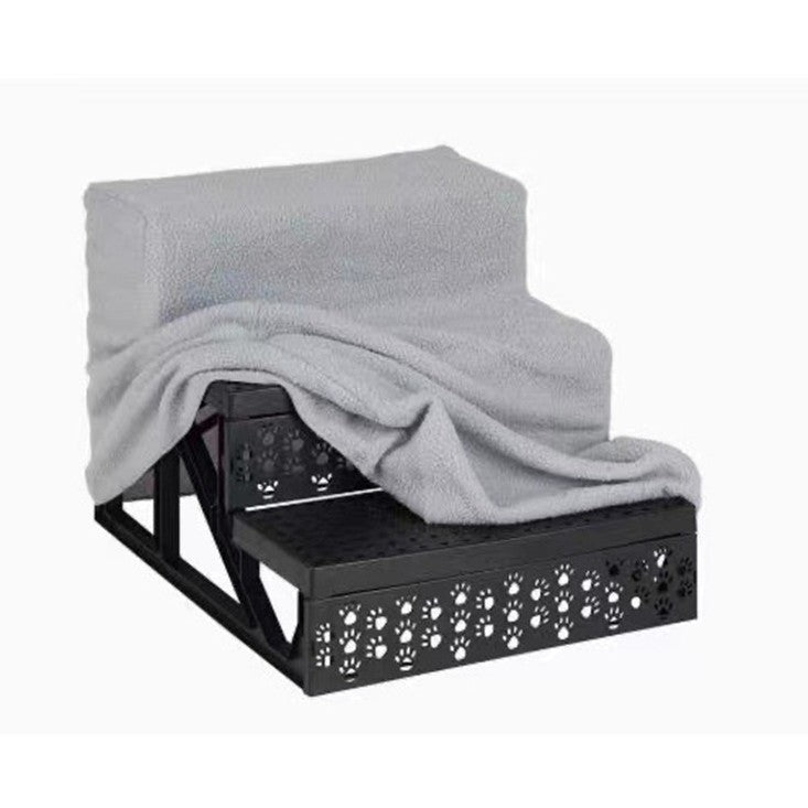 Scara pentru Animale de Companie, Flippy, Universal, Detasabil, 3 Trepte, 45x35x30 cm, Gri