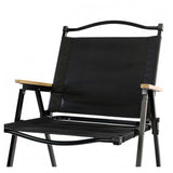 Scaun Camping, Aluminiu, Pliabila, 52 X 53 X 80 Cm, Negru - vivimall.ro