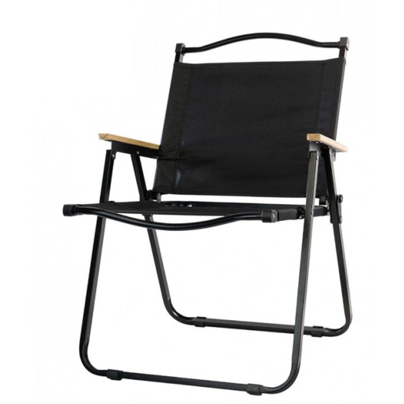 Scaun Camping, Aluminiu, Pliabila, 52 X 53 X 80 Cm, Negru - vivimall.ro