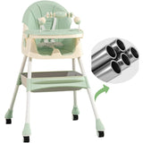 Scaun De Masa 2In1, Pentru Copii De La 6 Luni - 5 Ani, Inaltime Reglabila, Centura In 5 Puncte, Tava De Masa, Roti Cu Frana, Cos Depozitare, Jucarie Inclusa