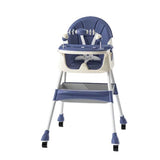 Scaun De Masa 2In1, Pentru Copii De La 6 Luni - 5 Ani, Inaltime Reglabila, Centura In 5 Puncte, Tava De Masa, Roti Cu Frana, Cos Depozitare, Jucarie Inclusa