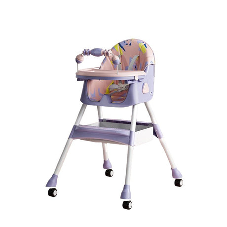Scaun De Masa Pentru Bebelusi Si Copii, 2 Tavite Cu Jucarii Si Husa Detasabile, Multifuncțional, Stabil, Centura De Siguranta, Spatar Reglabil Moale, Balansoar, Cos De Depozitare, De La 6 Luni