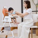 Scaun De Masa Pentru Bebelusi Si Copii Cu Roti, Cu Tetiera, Telescopic, Pliabil, Masuta Reglabila, Suport Picioare, Scaun Cu Invelis Piele Artificiala, Centura Siguranta, Spatiu Depozitare