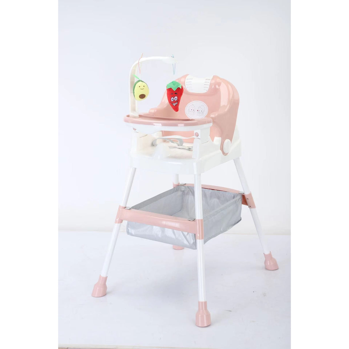 Scaun De Masa Pentru Copii, Multifunctional, Pliabil, Cu Roti, Cos De Depozitare, Din Plastic, Centura De Siguranta, Suport De Agatat Jucarii