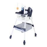 Scaun De Masa Pentru Copii, Multifunctional, Pliabil, Cu Roti, Cos De Depozitare, Din Plastic, Centura De Siguranta, Suport De Agatat Jucarii