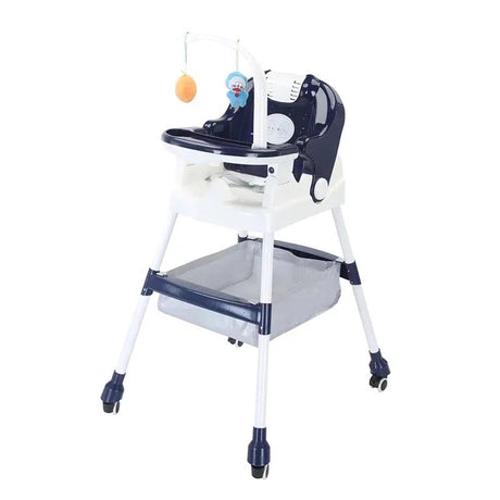 Scaun De Masa Pentru Copii, Multifunctional, Pliabil, Cu Roti, Cos De Depozitare, Din Plastic, Centura De Siguranta, Suport De Agatat Jucarii
