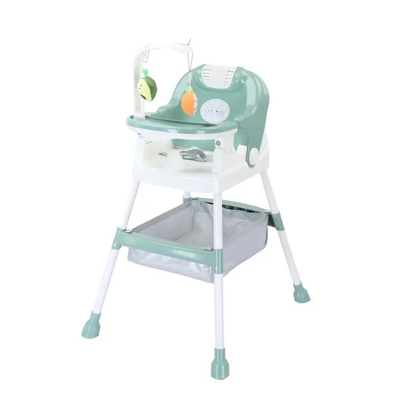 Scaun De Masa Pentru Copii, Multifunctional, Pliabil, Cu Roti, Cos De Depozitare, Din Plastic, Centura De Siguranta, Suport De Agatat Jucarii
