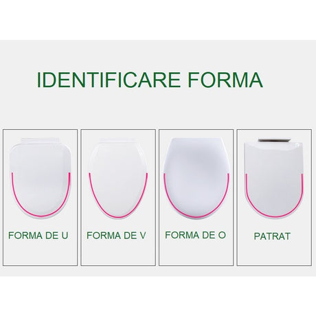 Capac de Toaleta cu Reductie 2 in 1, Vivimall, pentru Copii si Adulti, Coborare Lenta si Silentioasa, Instalare Usoara, din PP5 , in Forma de V, Alb - vivimall.ro