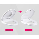 Capac De Toaleta Cu Reductie 2 In 1, Pentru Copii Si Adulti, Coborare Lenta Si Silentioasa, Instalare Usoara, Din Pp5, In Forma De U Patrat, Alb - vivimall.ro