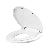 Capac De Toaleta Cu Reductie 2 In 1, Pentru Copii Si Adulti, Coborare Lenta Si Silentioasa, Instalare Usoara, Din Pp5, In Forma De U Patrat, Alb - vivimall.ro