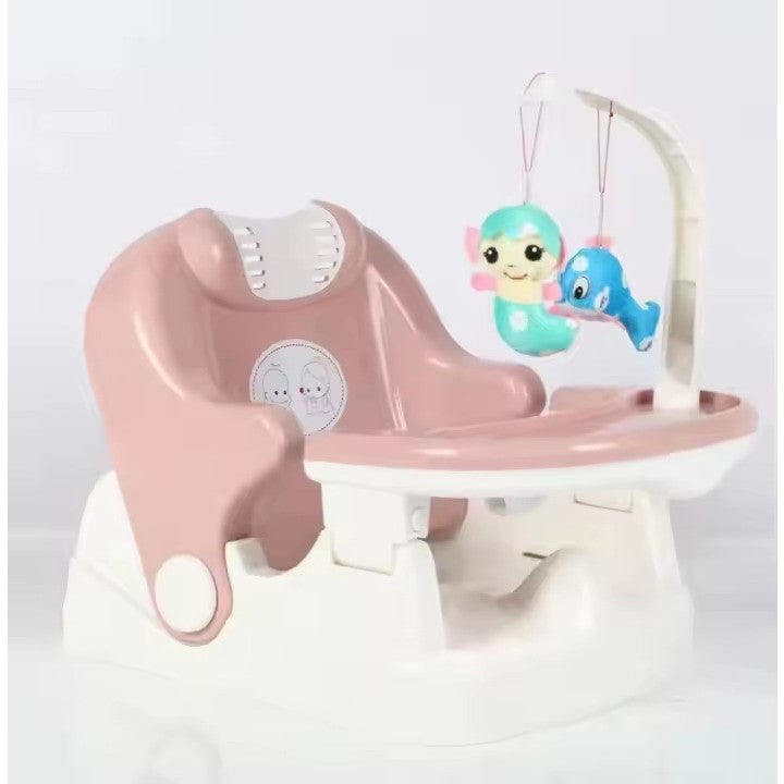 Scaun Pentru Copii 2 In 1, Pentru Servit Masa Si Pentru Baie, Multifunctional, Pliabil, Portabil, Din Plastic, Spatar Reglabil