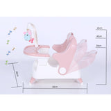 Scaun Pentru Copii 2 In 1, Pentru Servit Masa Si Pentru Baie, Multifunctional, Pliabil, Portabil, Din Plastic, Spatar Reglabil