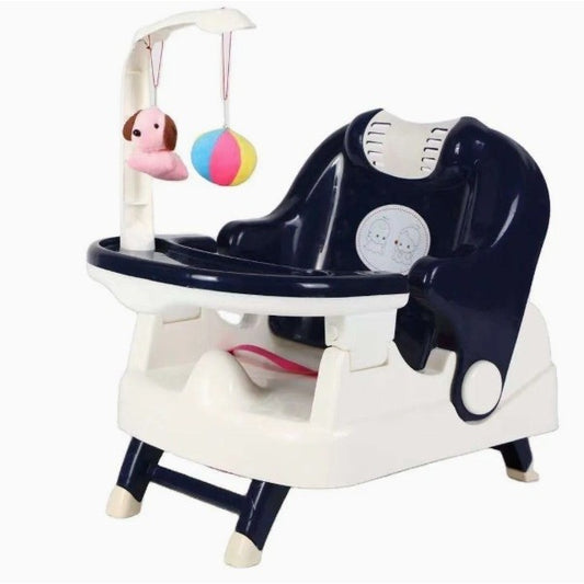 Scaun pentru Copii 2 in 1, Flippy, pentru Servit Masa si pentru Baie, Multifunctional, Pliabil, Portabil, din Plastic, Spatar Reglabil, 58 x 39 cm, Albastru