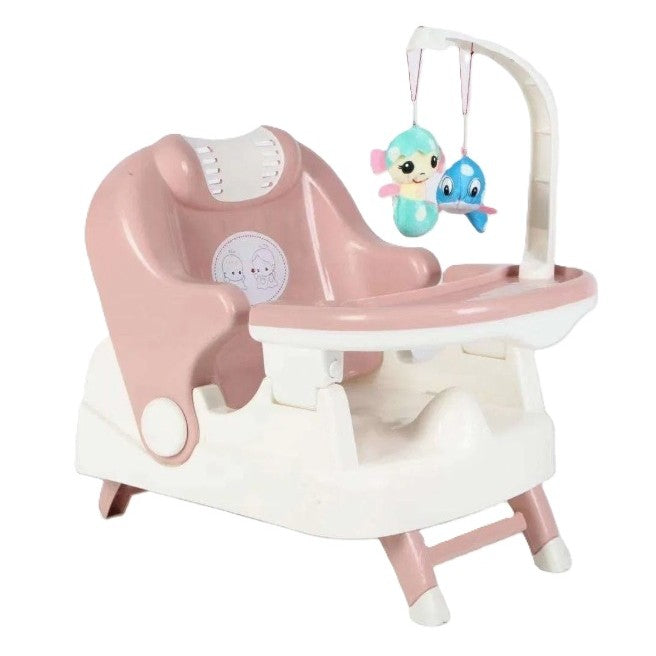 Scaun Pentru Copii 2 In 1, Pentru Servit Masa Si Pentru Baie, Multifunctional, Pliabil, Portabil, Din Plastic, Spatar Reglabil