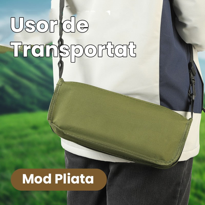 Scaun Taburet Pliabil pentru Camping, Vivimall, pentru Adulti, Scaun Portabil, Pescuit, din Panza Oxford si Cadru Metalic, Mic 26 x 24 x 24 cm, Verde - vivimall.ro