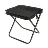 Scaun Taburet Pliabil pentru Camping, Vivimall, pentru Adulti, Scaun Portabil, Pescuit, din Panza Oxford si Cadru Metalic, Mare 31 x 29 x 25 cm, Negru - vivimall.ro