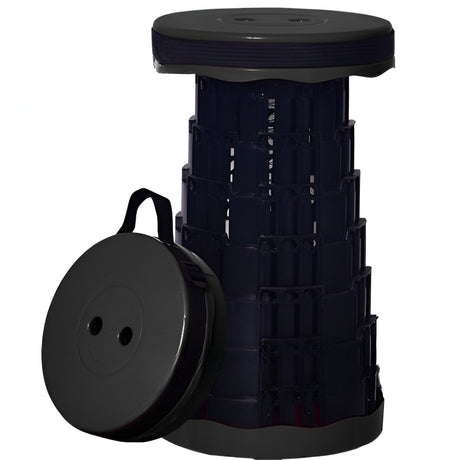 Scaun Telescopic Pliabil Pentru Camping Si Pescuit, Portabil, Universal, Sustine 150 Kg, Abs, Diametru 25 Cm, Extensibil, Inaltime 45 Cm - vivimall.ro