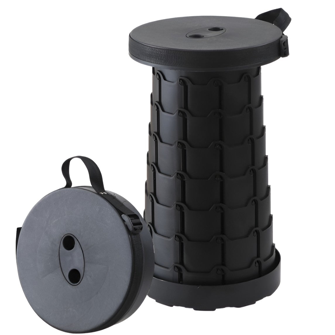 Scaun Telescopic Pliabil Pentru Camping Si Pescuit, Portabil, Universal, Sustine 150 Kg, Abs, Diametru 25 Cm, Extensibil, Inaltime 45 Cm - vivimall.ro