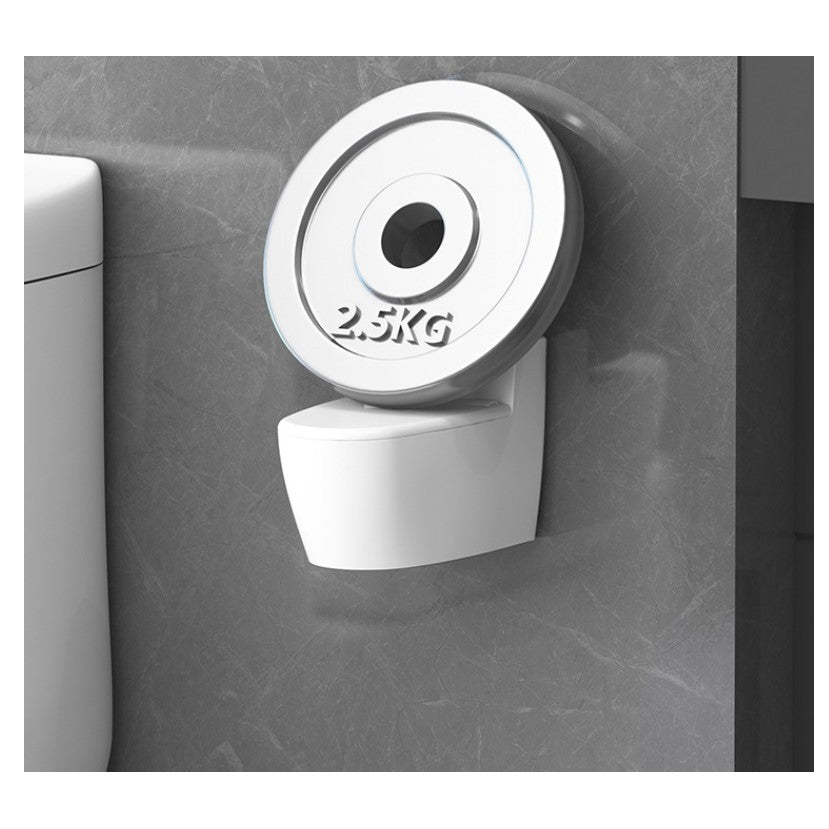 Scrumiera creativa Vivimall, Forma de Toaleta, Capac Alb , Material ABS si Otel Inoxidabil, 12.5 x 10 x 8 cm, Fixare prin Lipire sau De Sine Statator, pentru Baie, Camera, Bucatarie, Balcon, Alb, model 2 - vivimall.ro