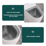 Scrumiera Creativa Forma De Toaleta, Capac Alb, Material Abs Si Otel Inoxidabil, 12.5 X 9.8 X 8.4 Cm, Fixare Prin Lipire Sau De Sine Statator, Pentru Baie, Camera, Bucatarie, Balcon, Alb - vivimall.ro