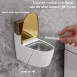 Scrumiera Creativa Forma De Toaleta, Capac Alb, Material Abs Si Otel Inoxidabil, 12.5 X 9.8 X 8.4 Cm, Fixare Prin Lipire Sau De Sine Statator, Pentru Baie, Camera, Bucatarie, Balcon, Alb - vivimall.ro