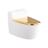 Scrumiera Creativa Forma De Toaleta, Capac Alb, Material Abs Si Otel Inoxidabil, 12.5 X 9.8 X 8.4 Cm, Fixare Prin Lipire Sau De Sine Statator, Pentru Baie, Camera, Bucatarie, Balcon, Alb - vivimall.ro