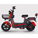Scuter electric KG 500W roșu, vedere laterală completă, motor 48V autonomie 60-80 km
