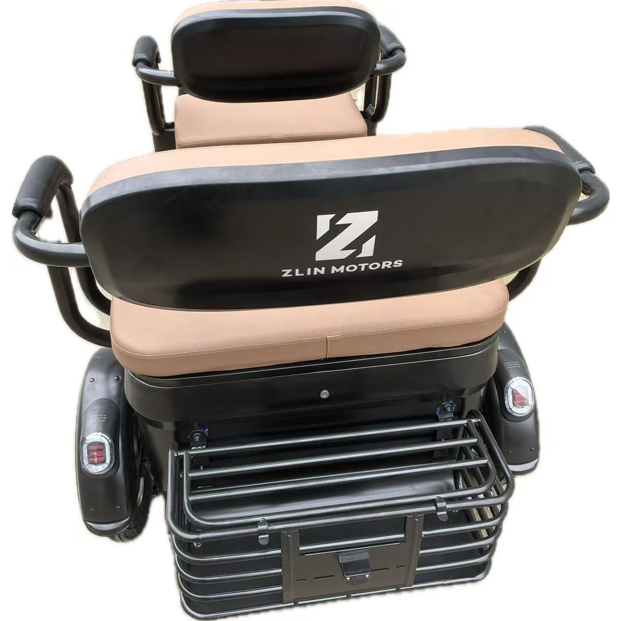 Triciclu Electric V6, Saige, Fara Permis, cu Doua Locuri, Motor 1800W, Baterie 72V24Ah, Autonomie 60km, 220x88x105 cm, Viteza Maxima 25km/h, Negru OldStyle - vivimall.ro