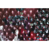 Sectiune Instalatie de Craciun Flippy, Tip Plasa, 120 LED-uri, 1.5 x 1.5 m, 8 jocuri de lumini, Interconectabila, Fir transparent, Alb rece - vivimall.ro