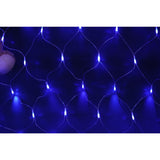 Sectiune Instalatie de Craciun Flippy, Tip Plasa, 120 LED-uri, 1.5 x 1.5 m, 8 jocuri de lumini, Interconectabila, Fir transparent, Albastru - vivimall.ro