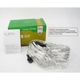 Sectiune Instalatie de Craciun Flippy, Tip Plasa, 120 LED-uri, 1.5 x 1.5 m, 8 jocuri de lumini, Interconectabila, Fir transparent, Albastru - vivimall.ro
