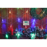 Plasă LED Flippy Crăciun cu fir transparent și 80 LED-uri multicolor, detaliu iluminare