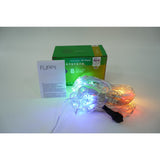 Detaliu conector interconectabil instalație Crăciun Flippy plasă LED multicolor