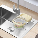 Cos de Scurgere pentru Chiuveta, Flippy, din ABS, cu Maner si Ventuza, Multifunctional, 22 x 13 x 8.5 cm, Crem - vivimall.ro