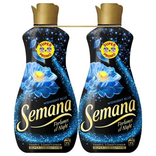 Balsam pentru Rufe, SEMANA, 2x1 Midnight Blue Promo, 2x 1.65L - vivimall.ro