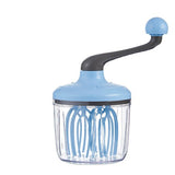 Mixer Manual, Pentru Oua Smantana Frisca Aluat, Maner Plastic, Usor De Utilizat Si Depozitat, Bol Transparent, 24.5 X 11.5 Cm Albastru - vivimall.ro