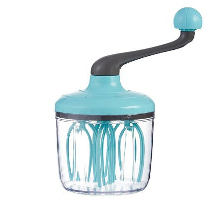 Mixer Manual, Pentru Oua Smantana Frisca Aluat, Maner Plastic, Usor De Utilizat Si Depozitat, Bol Transparent, 24.5 X 11.5 Cm Albastru - vivimall.ro
