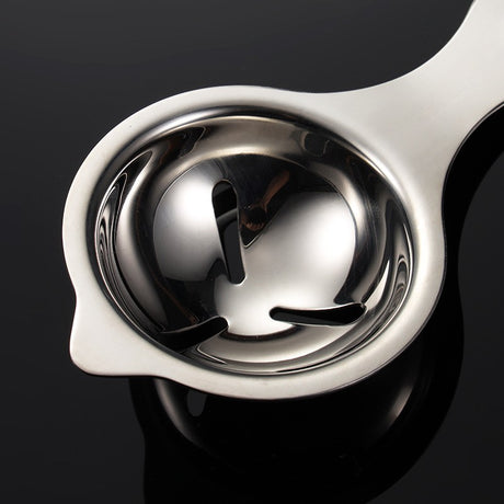 Separator de oua, separa albusul de galbenus, inox, usor de folosit, 14x7.5 cm, argintiu - vivimall.ro