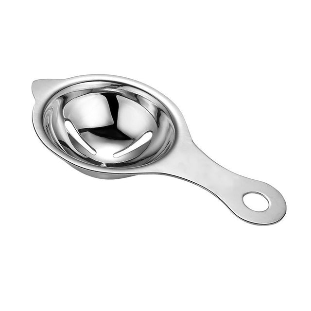 Separator de oua, separa albusul de galbenus, inox, usor de folosit, 14x7.5 cm, argintiu - vivimall.ro