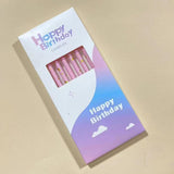 Set 6 Lumanari Lungi, Din Parafina, Happy Birthday,