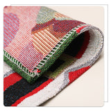 Servet de Masa, Vivimall, Model Mos Craciun, Scris HoHoHo, Tematica Craciun, Prosop pentru Masa, Bumbac si Fibre Sintetice, 43x33 cm, Verde