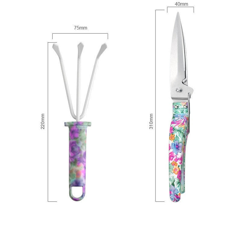 Set 10 Accesorii Pentru Gradinarit Geanta Depozitare Inclusa, Otel Inoxidabil, 37 X 28 Cm - vivimall.ro
