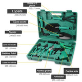 Set 10 Accesorii Pentru Gradinarit Geanta Depozitare Inclusa, Otel Inoxidabil, 37 X 28 Cm - vivimall.ro