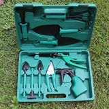 Set 10 Accesorii Pentru Gradinarit Geanta Depozitare Inclusa, Otel Inoxidabil, 37 X 28 Cm - vivimall.ro