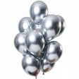 Set 10 Baloane Din Latex Chrome, 13 Cm, Silver, 1 G - vivimall.ro