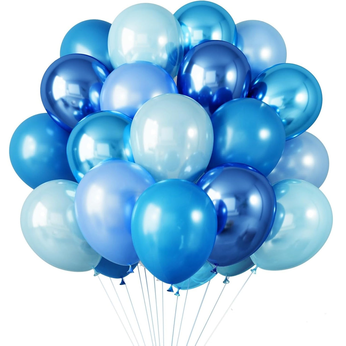 Set 10 Baloane Din Latex Chrome, Model Party, 23 Cm, Diferite Nuante, 2.2 G