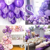 Set 10 Baloane Din Latex Chrome, Model Party, 23 Cm, Diferite Nuante, 2.2 G