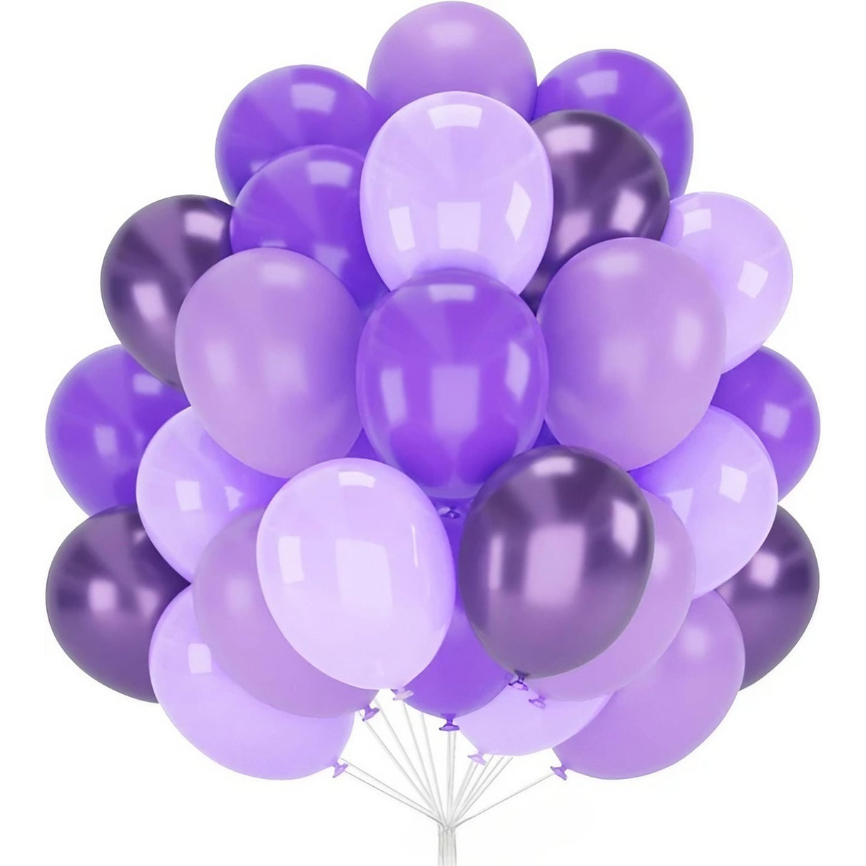 Set 10 Baloane Din Latex Chrome, Model Party, 23 Cm, Diferite Nuante, 2.2 G