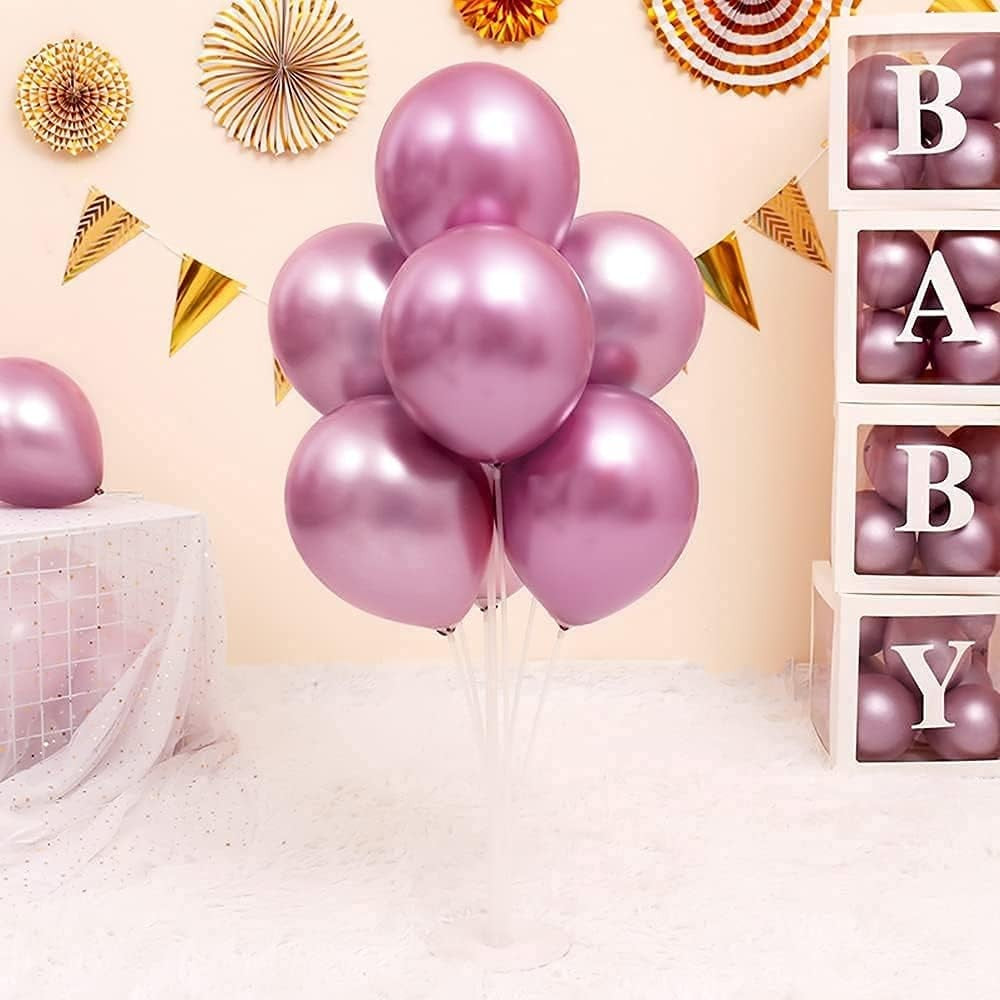 Set 10 Baloane Din Latex Chrome, Model Party, 23 Cm, 2.2 G