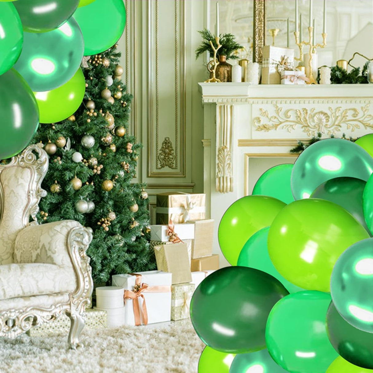 Set 10 Baloane Din Latex Chrome, Model Party, 23 Cm, Diferite Nuante, 2.2 G